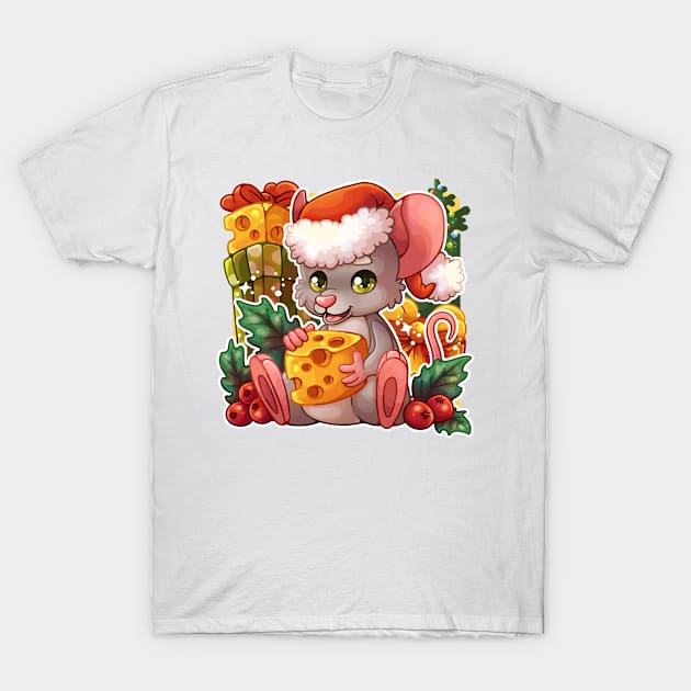 New Year's mouse T-Shirt by NatureDrawing